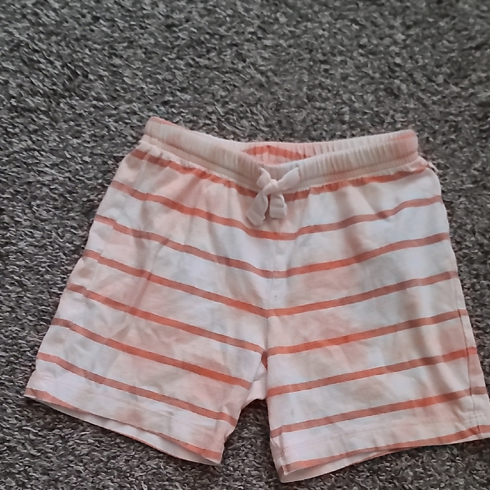 GAP Kids White and Orange Striped Shorts